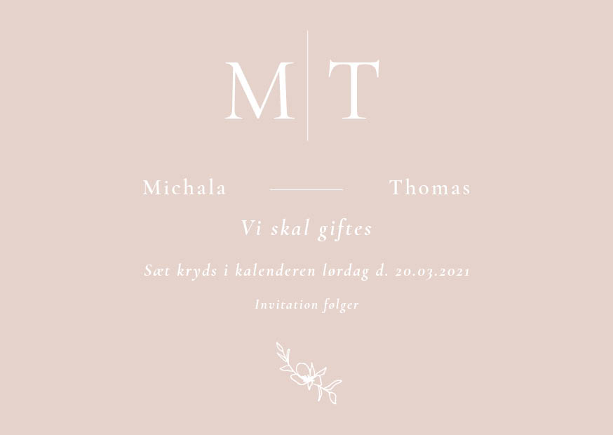 Save the date - Michala & Thomas Save the Date